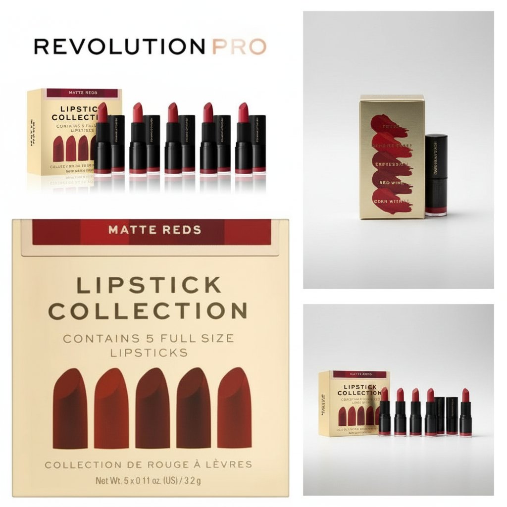 Revolution Pro 5 Lipstick Collection - Matte Reds 💄