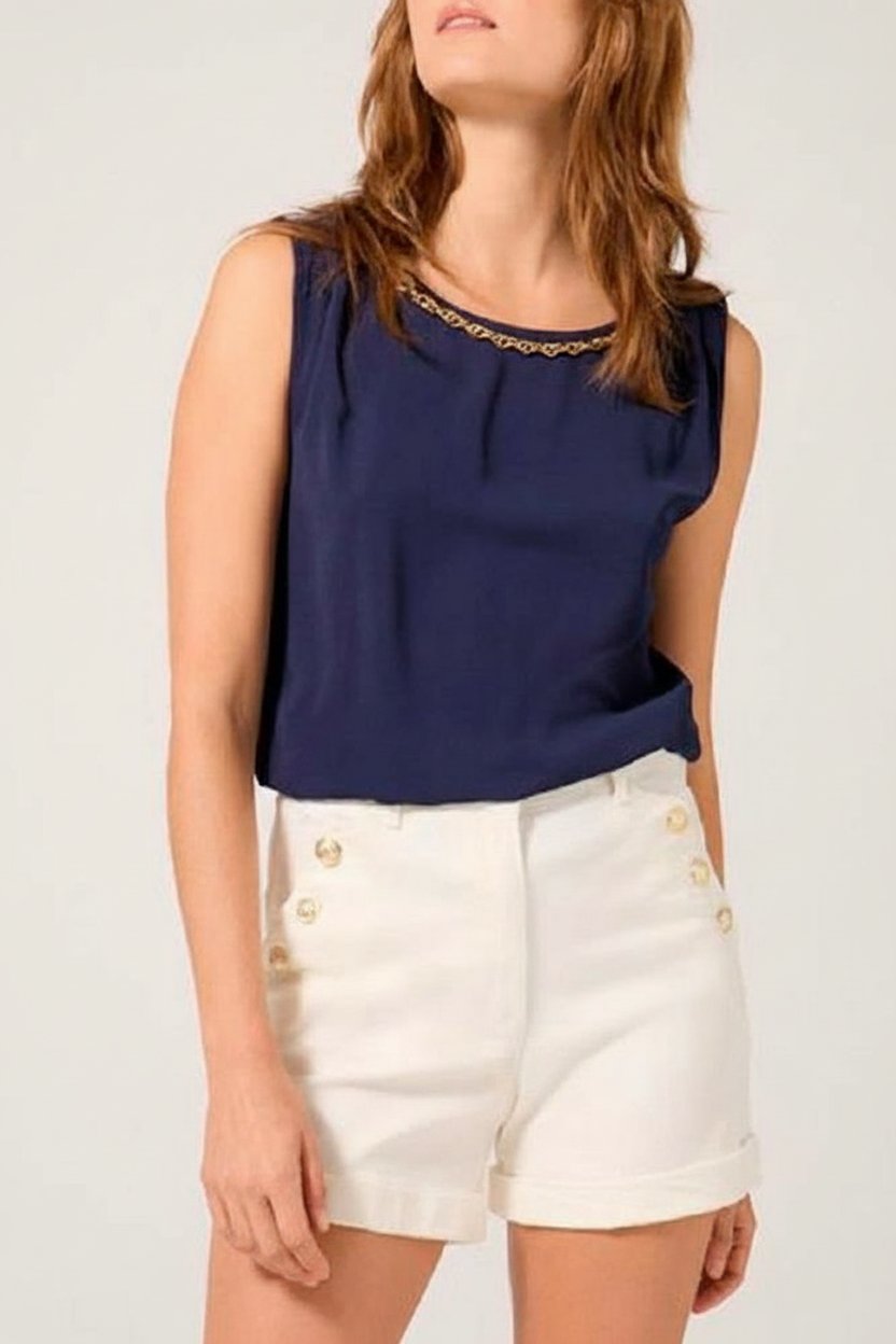 Top bleu nuit NAF NAF
