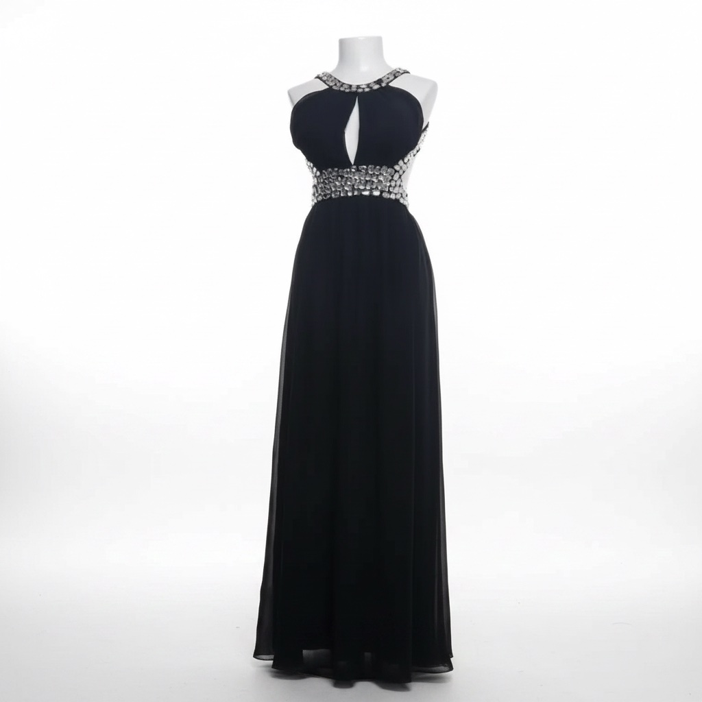 Te Amo robe de soirée noire bleue foncée, taille 6