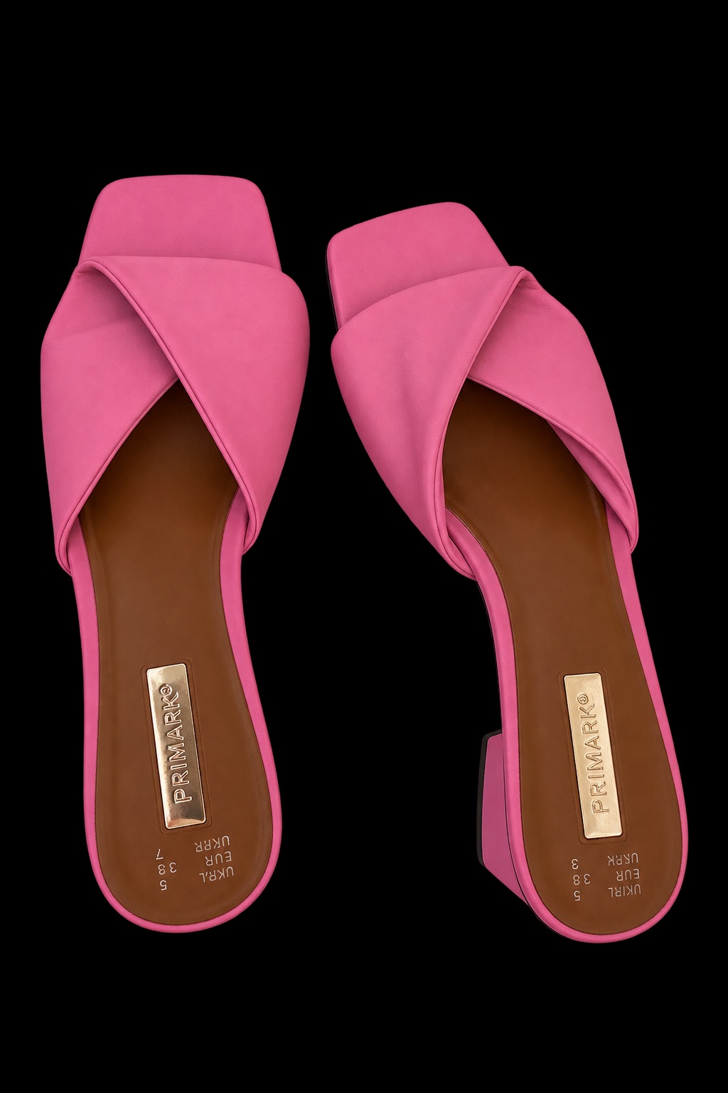 Mules roses à petit talon