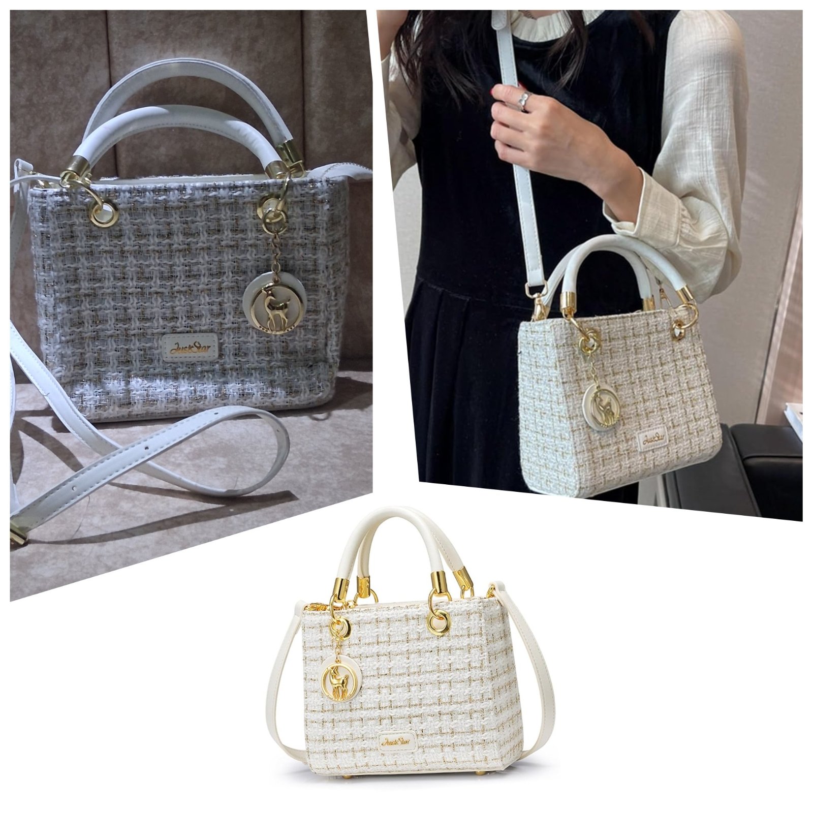  sac à main  en tweed de la marque Just Star 
