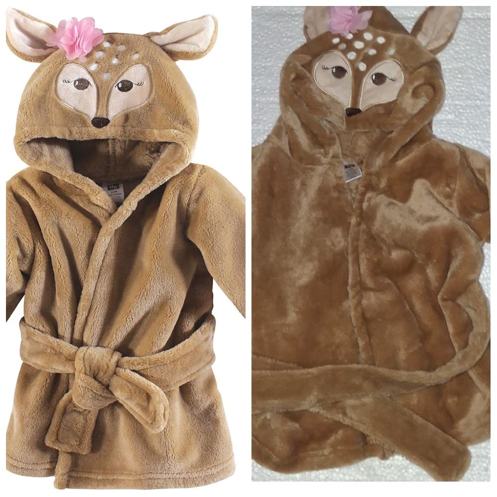 Hudson baby Peignoir en peluche pour bébé  fille