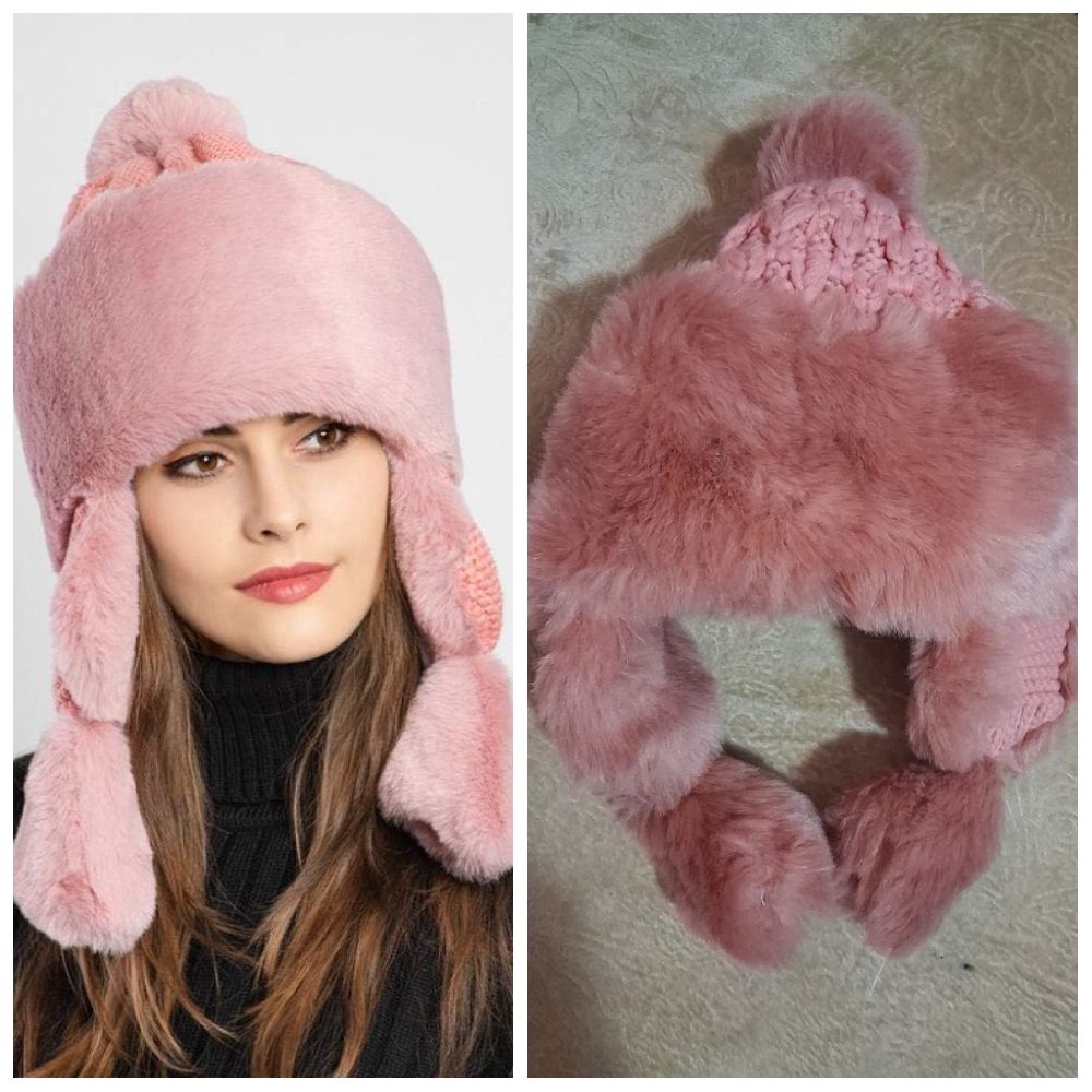 Bonnet en forrure pour jeune fille