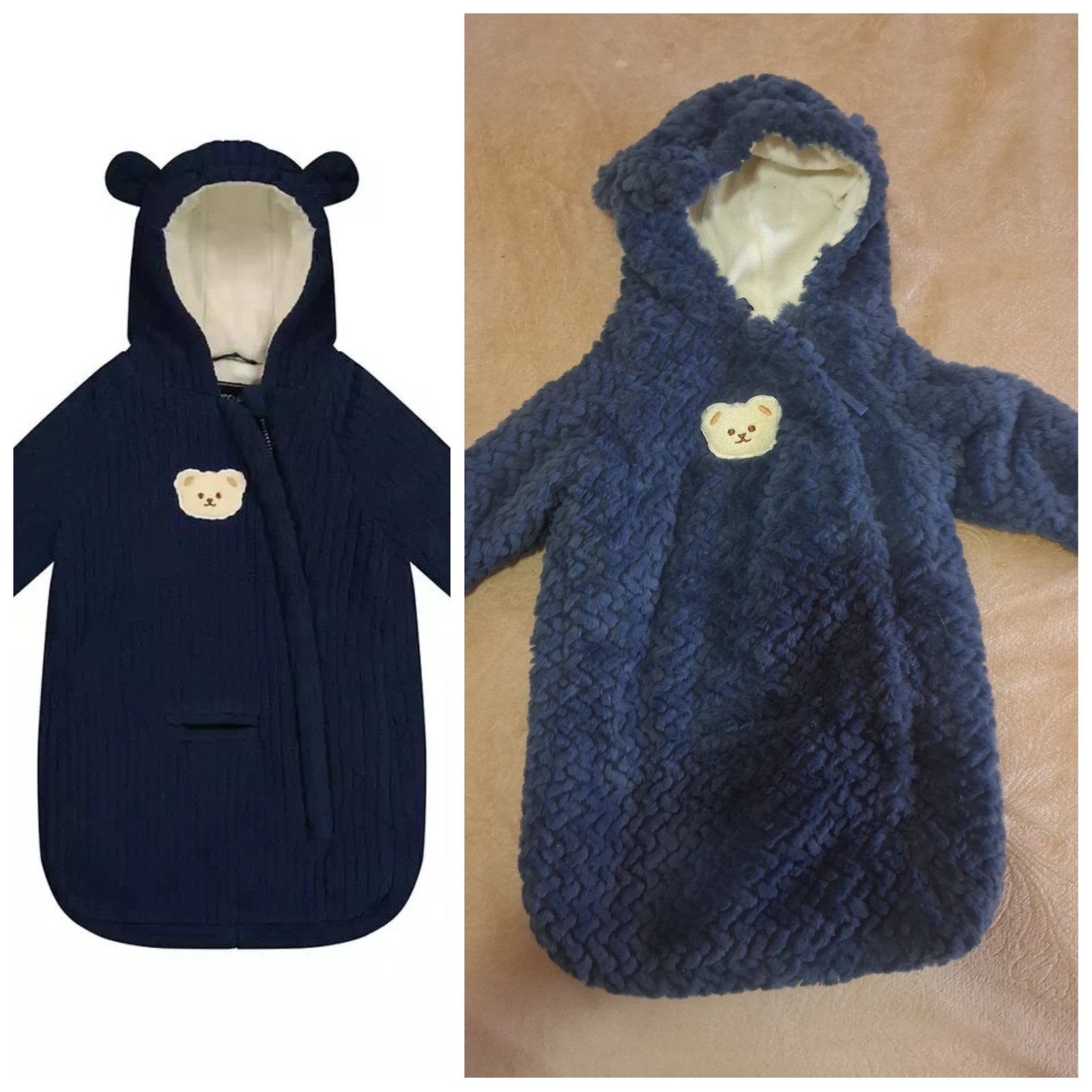 Sac de voiture en peluche texturée pour bébé garçon