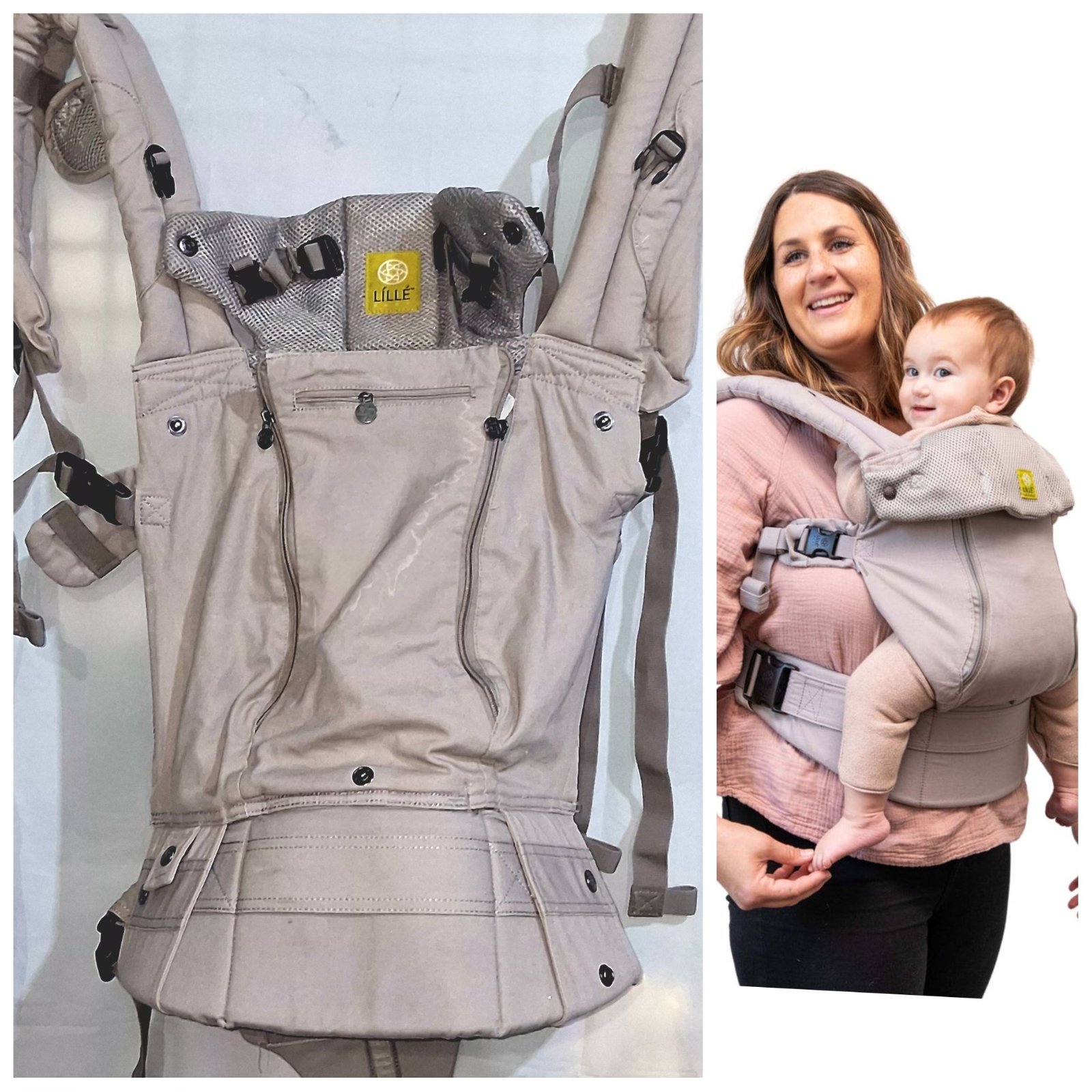 Porte-bébé ergonomique 6 en 1 LÍLLÉbaby Complete All Seasons pour nourrissons et jeunes enfants avec soutien lombaire (3 à 20 kg), portage à 360° et multipositions, face au porteur et face au monde (Stone)