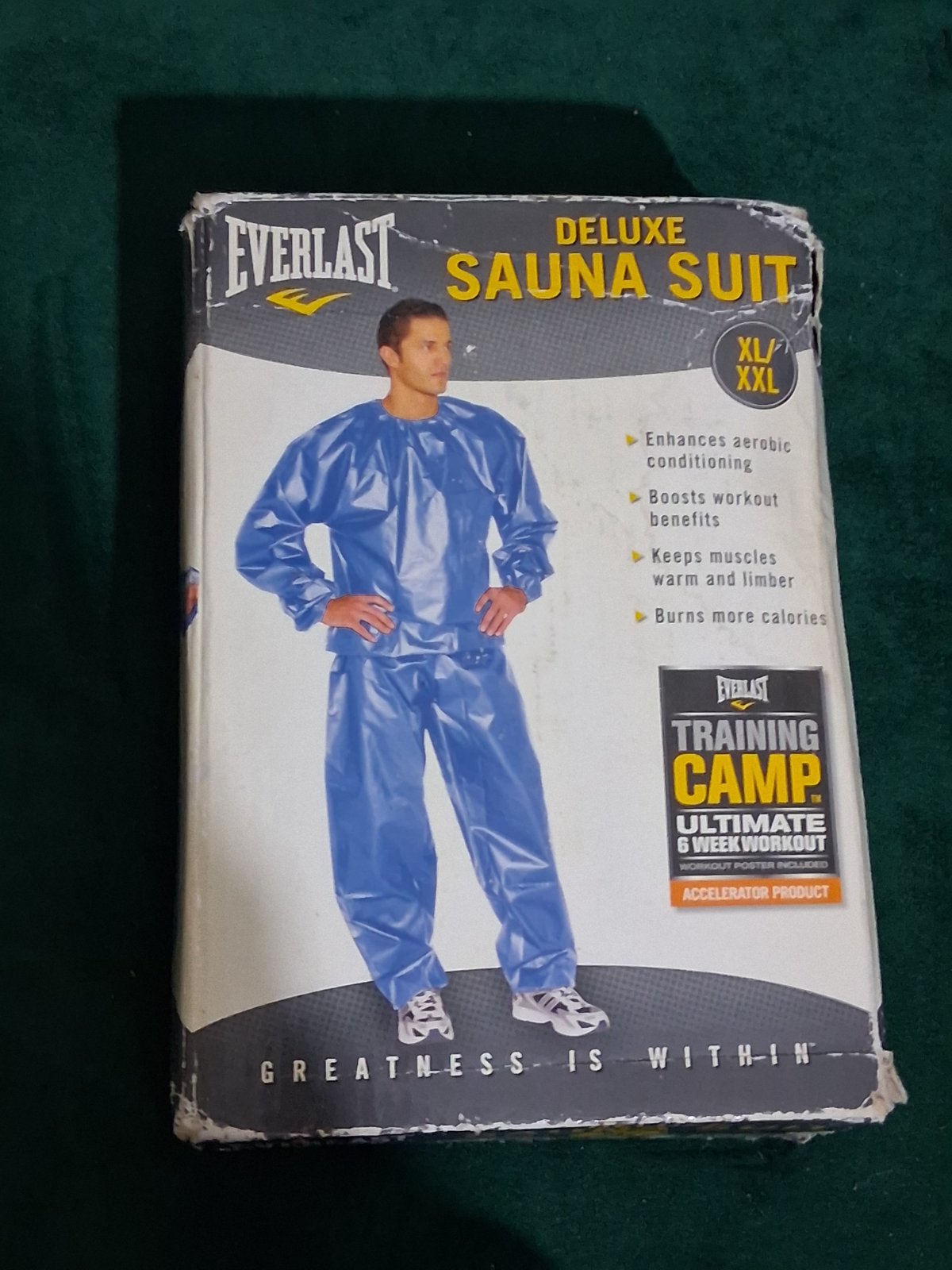 Combinaison sauna Everlast Deluxe EVA (Moyenne/Grande, Bleue)