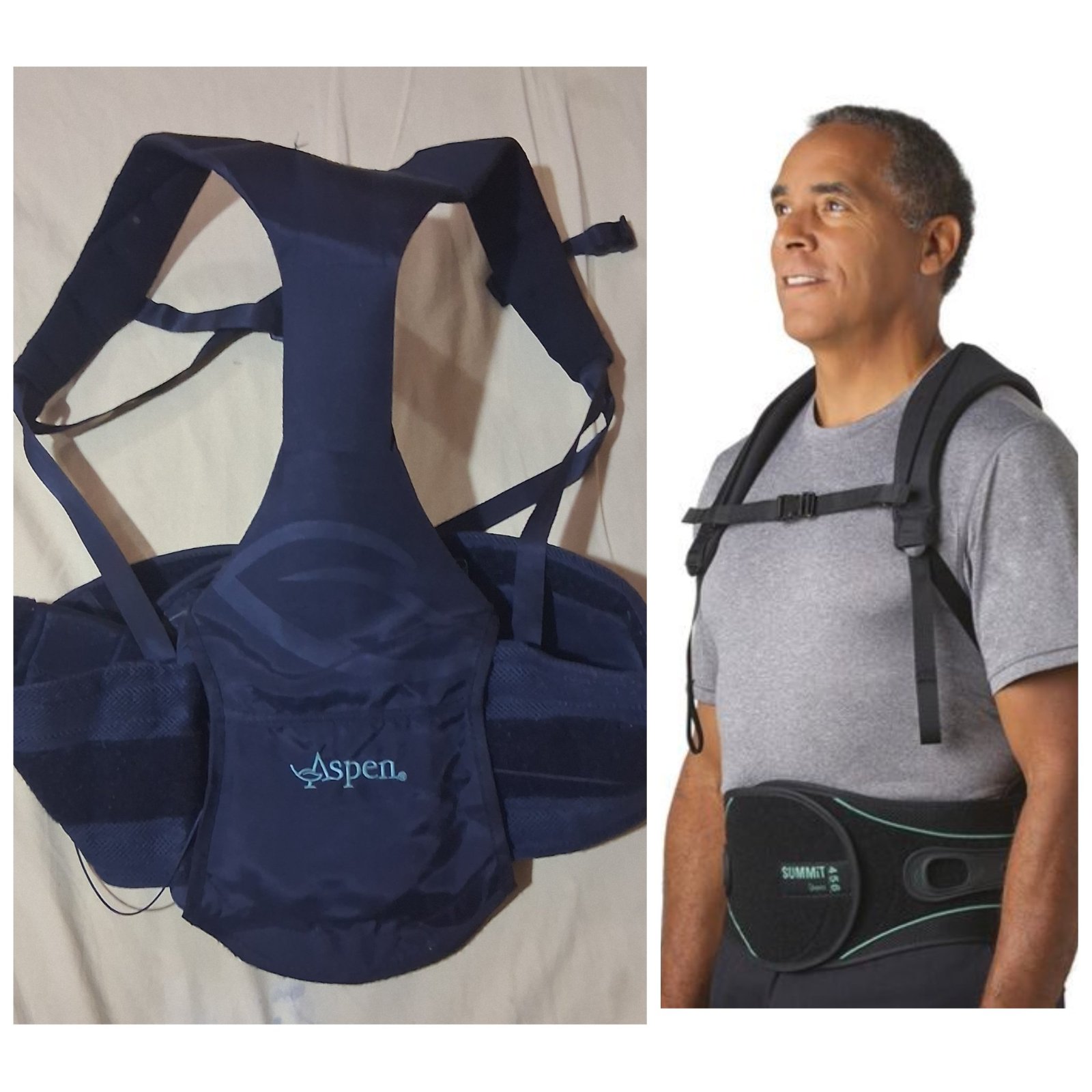 Corset orthopédique haut de gamme Aspen (modèle de type Horizon 456 TLSO ou Summit 456 TLSO