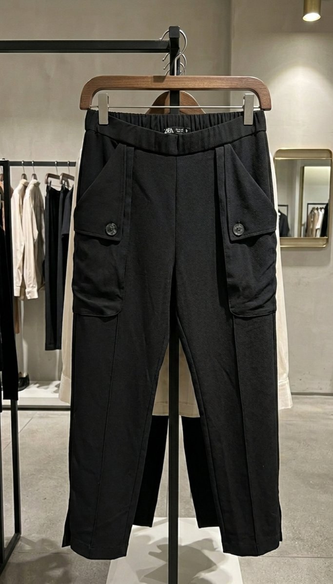 Pontalon cargo zara patte éléphant taille haute 