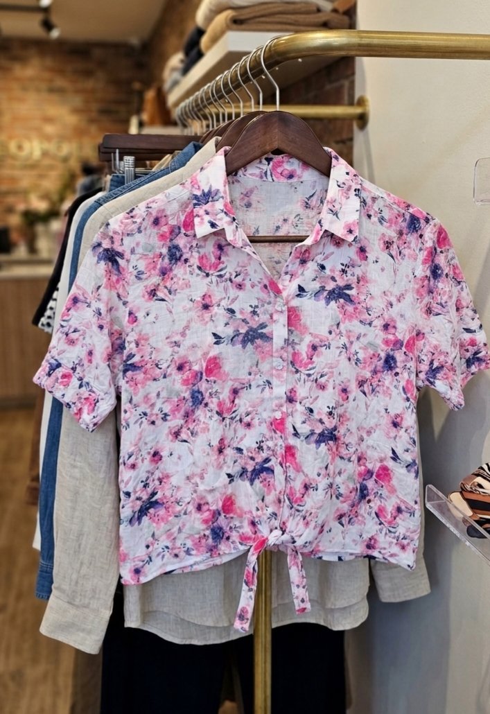 Chemise fleuri avec ticket 