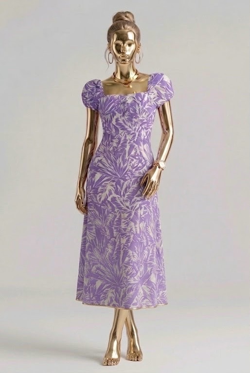 Robe Eté violet longue 