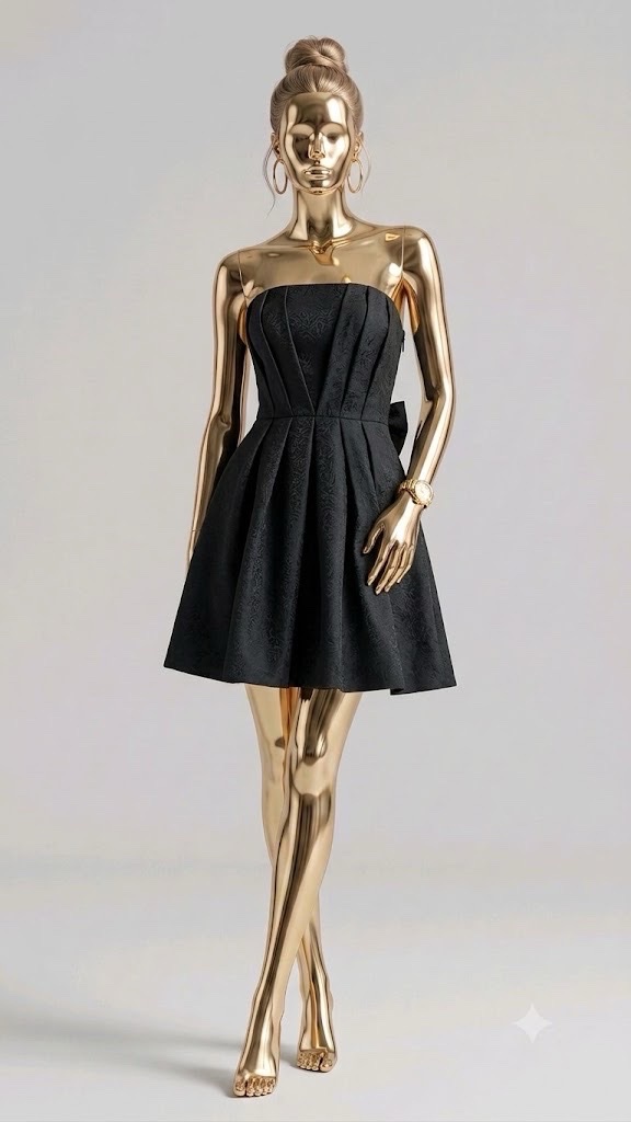 Robe noir satin