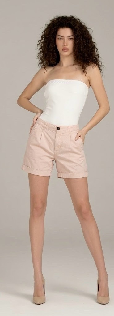 Short denim saumon taille 34