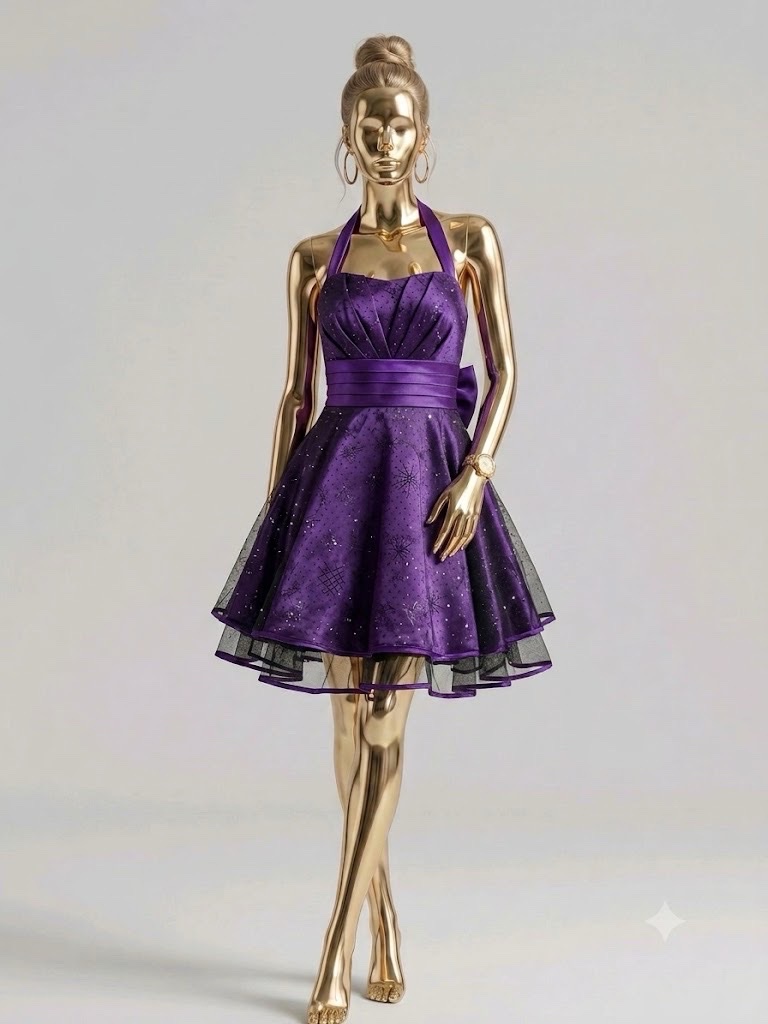 Robe soiree violet 