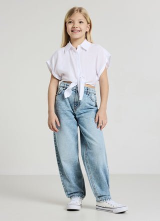 Jean ballon fit fille  8 ans  avec strass
