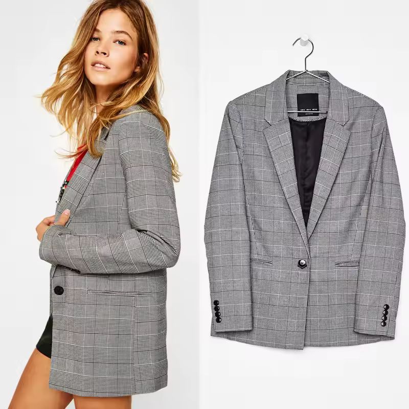 Blazer a carreaux berschka S