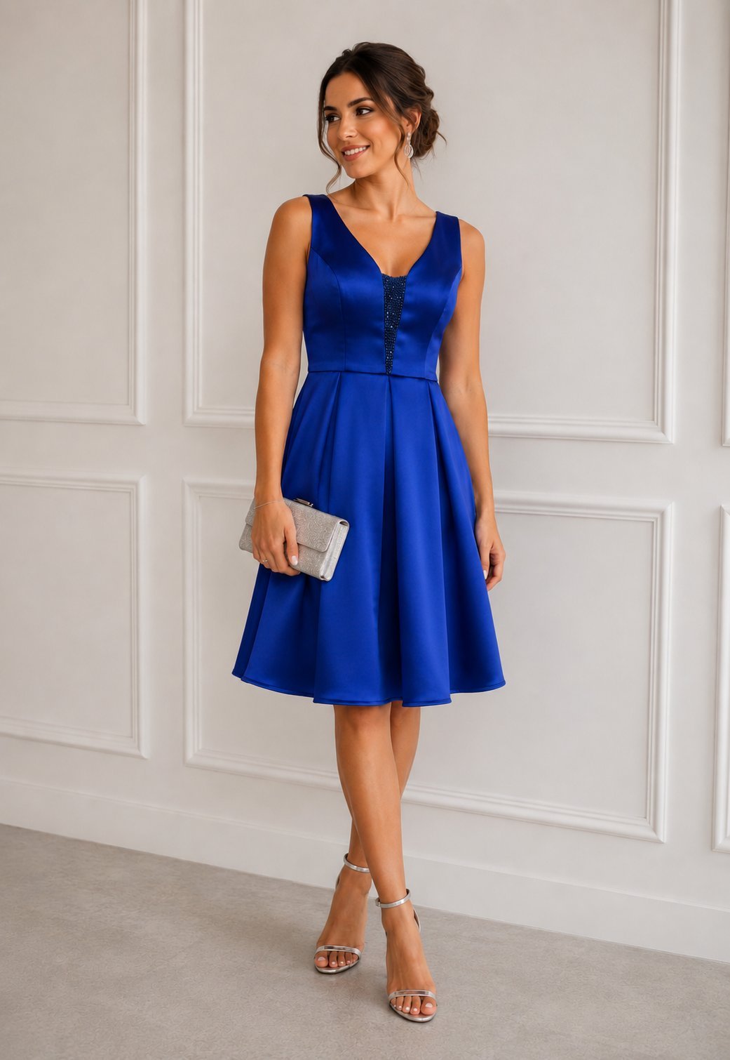 Robe soirée classe + collier assortie comme cadeaux 🎁 