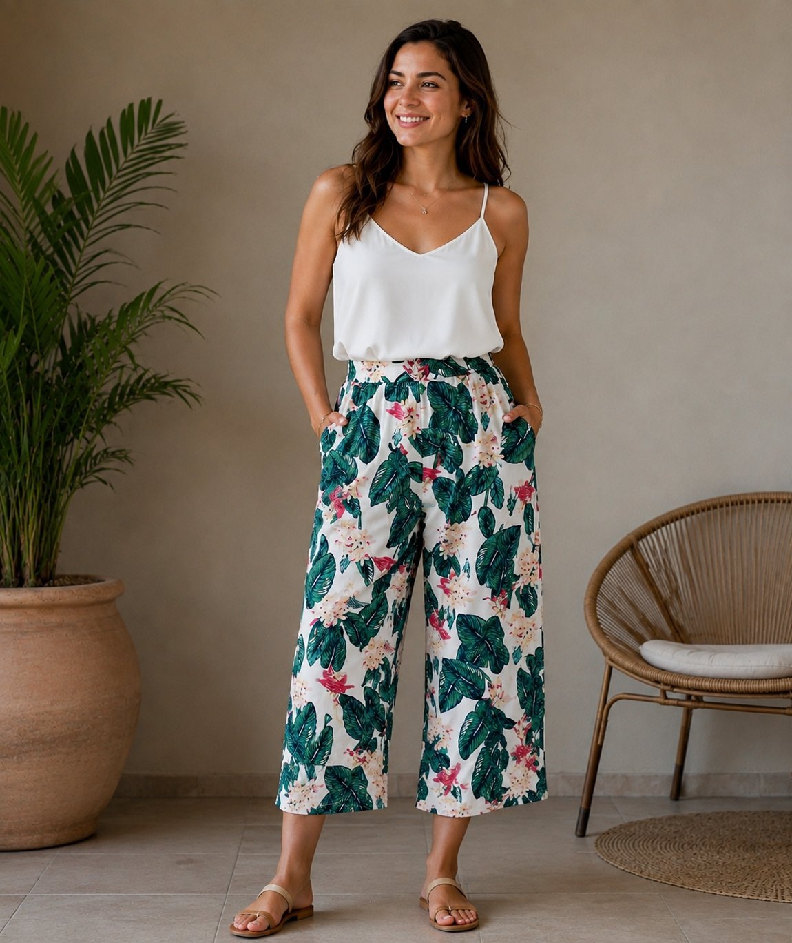 🌸 Pantalon fluide femme – Taille 40/42 🌸