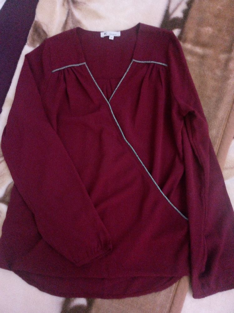 Chemise rouge bordeaux 