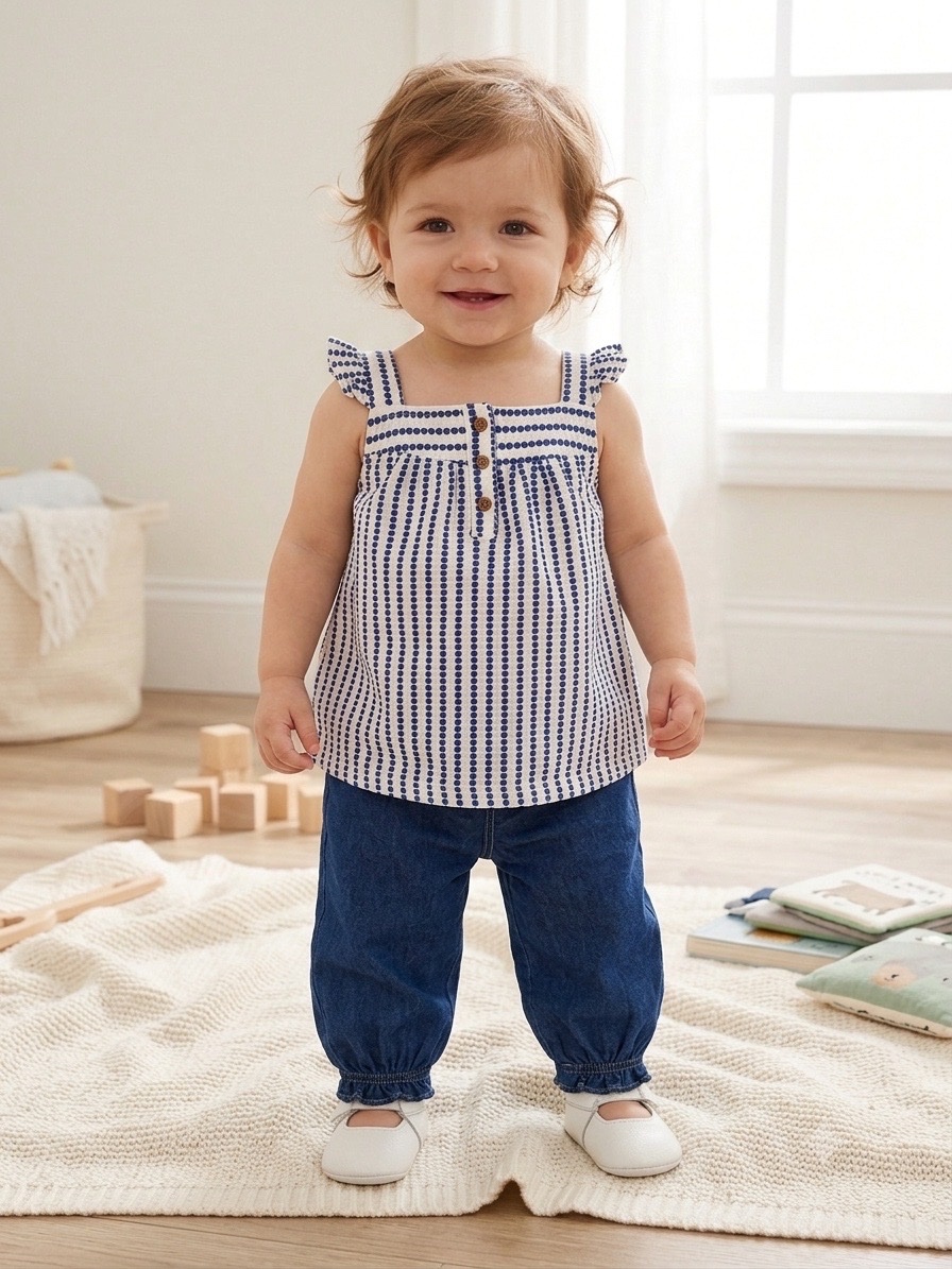 Haut & Pantalon comme neufs style short bouffant ,pantacourt en jean (denim souple)