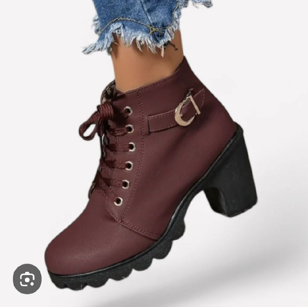 Bottines à talon Burgundy 