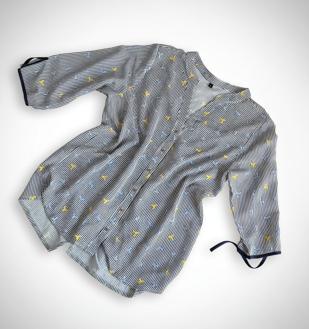 Blouse femme avec dos croisé 