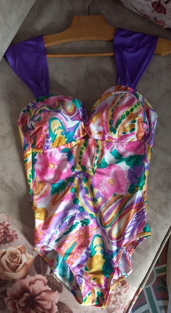 Maillot de bain une piece vintage multicolore 