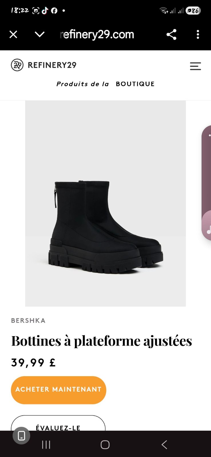 Bershka Chunky Sole Sock Boot 