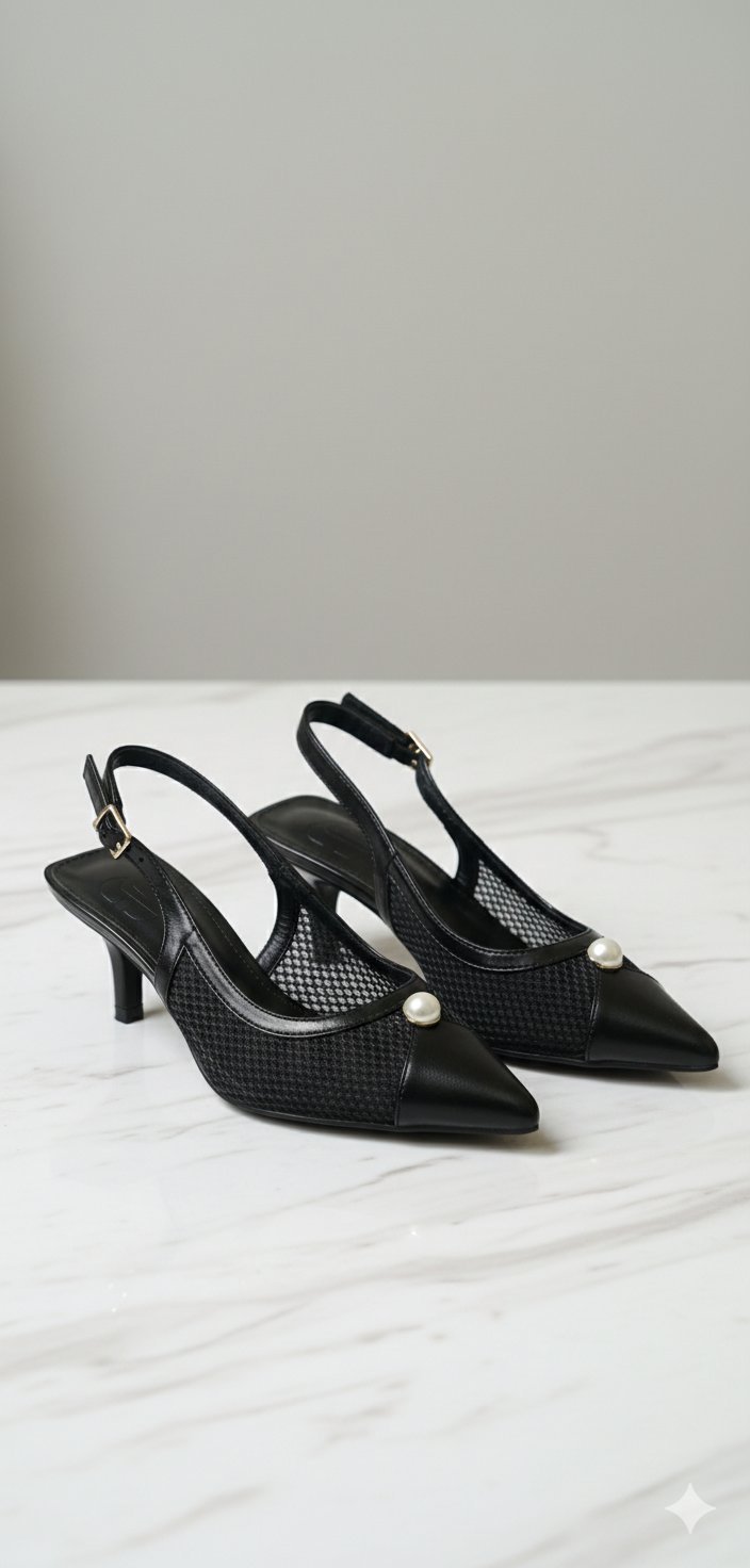 Sandel noir chic  shein