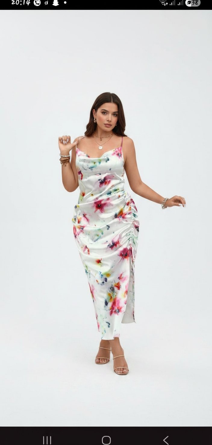 Robe effet  satinée SHEIN CURVE