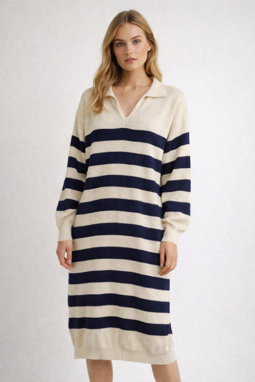 Robe en maille rayée – Must Have