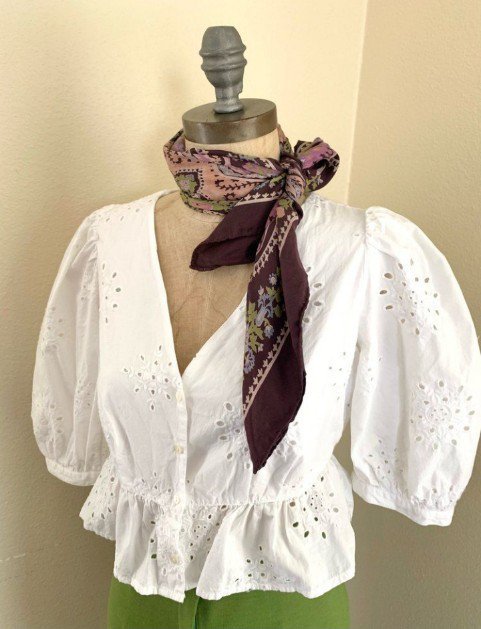 Chemise Zara en broderie Anglaise 