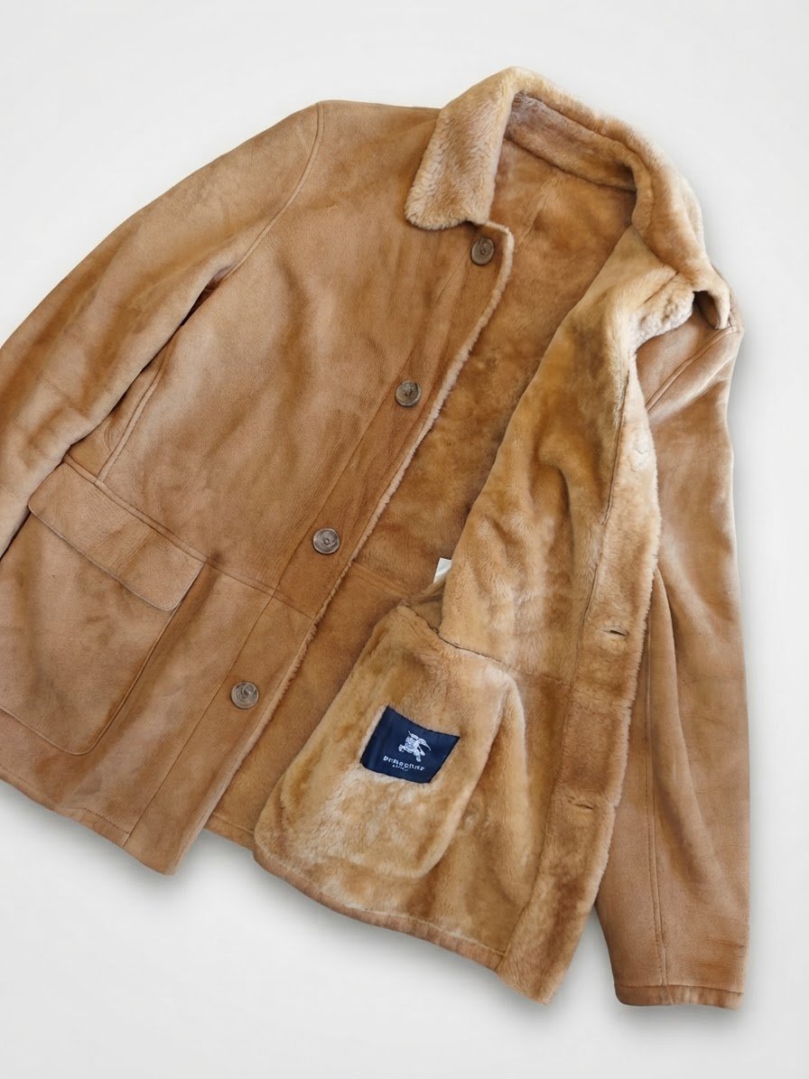 Menteau camel en daim 