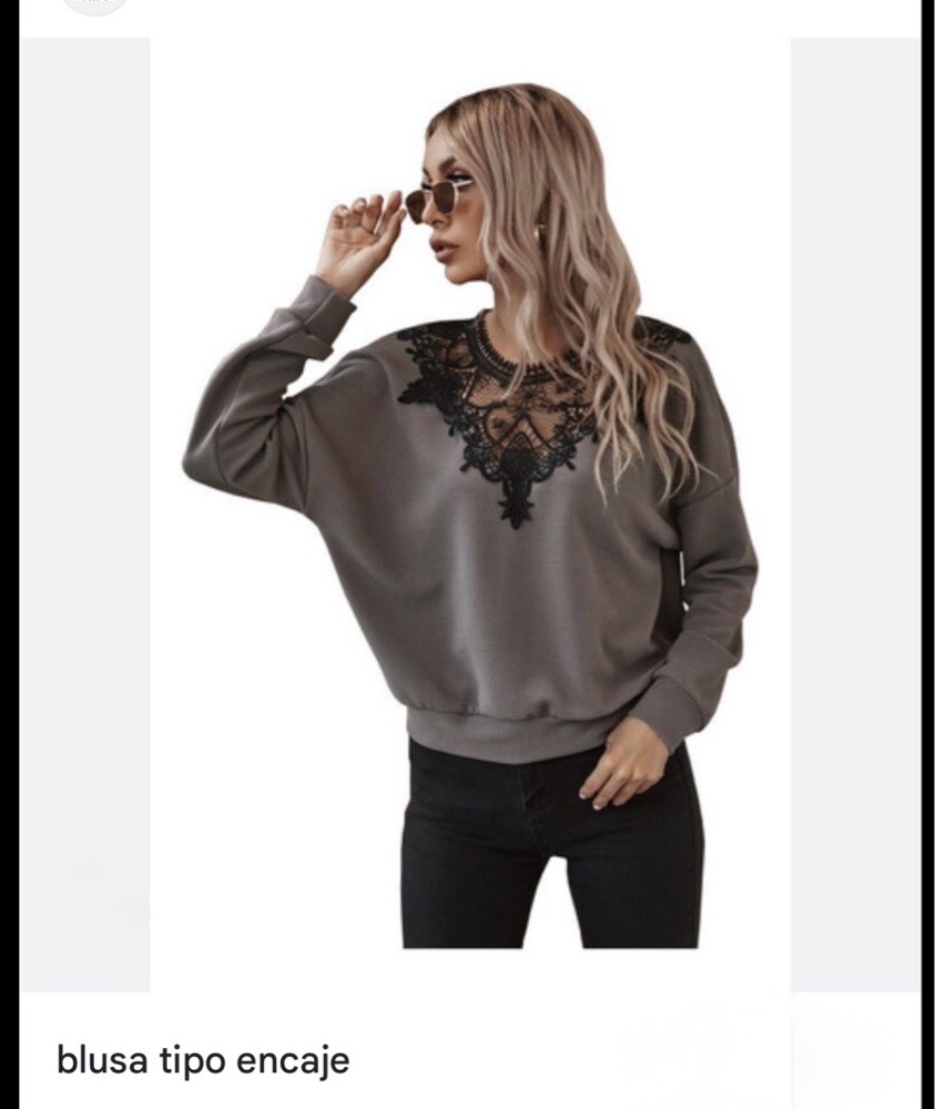 SHEIN Frenchy Plus Sweat-shirt En Dentelle Épaule tombante