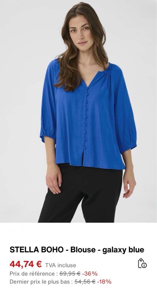 Blouse H&M de couleur -galaxy blue taille M