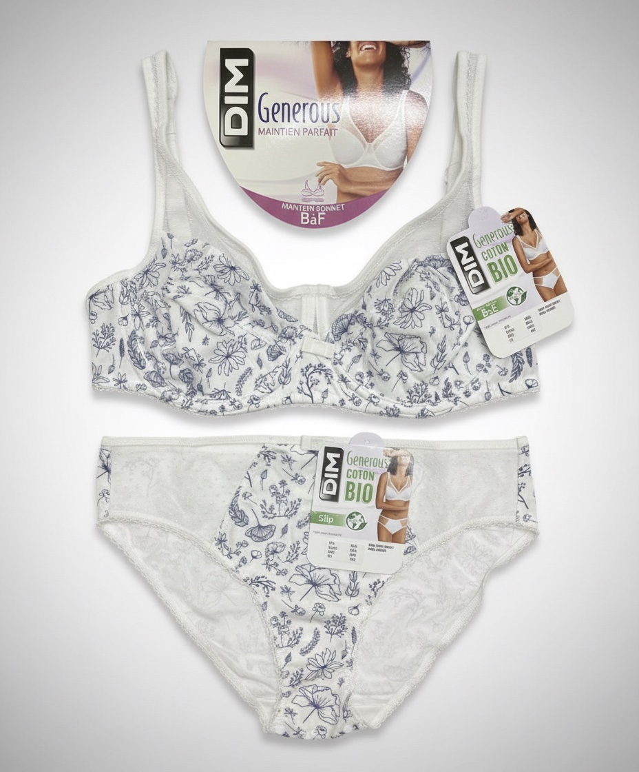 Soutien-Gorge Femme avec Armatures Generous coton 105d & slip taille 44🇫🇷