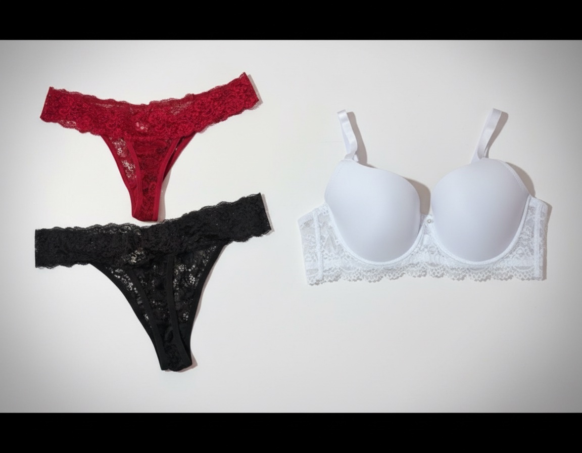Lots des 3 pièces deux slips string xL et setient gorge 105d