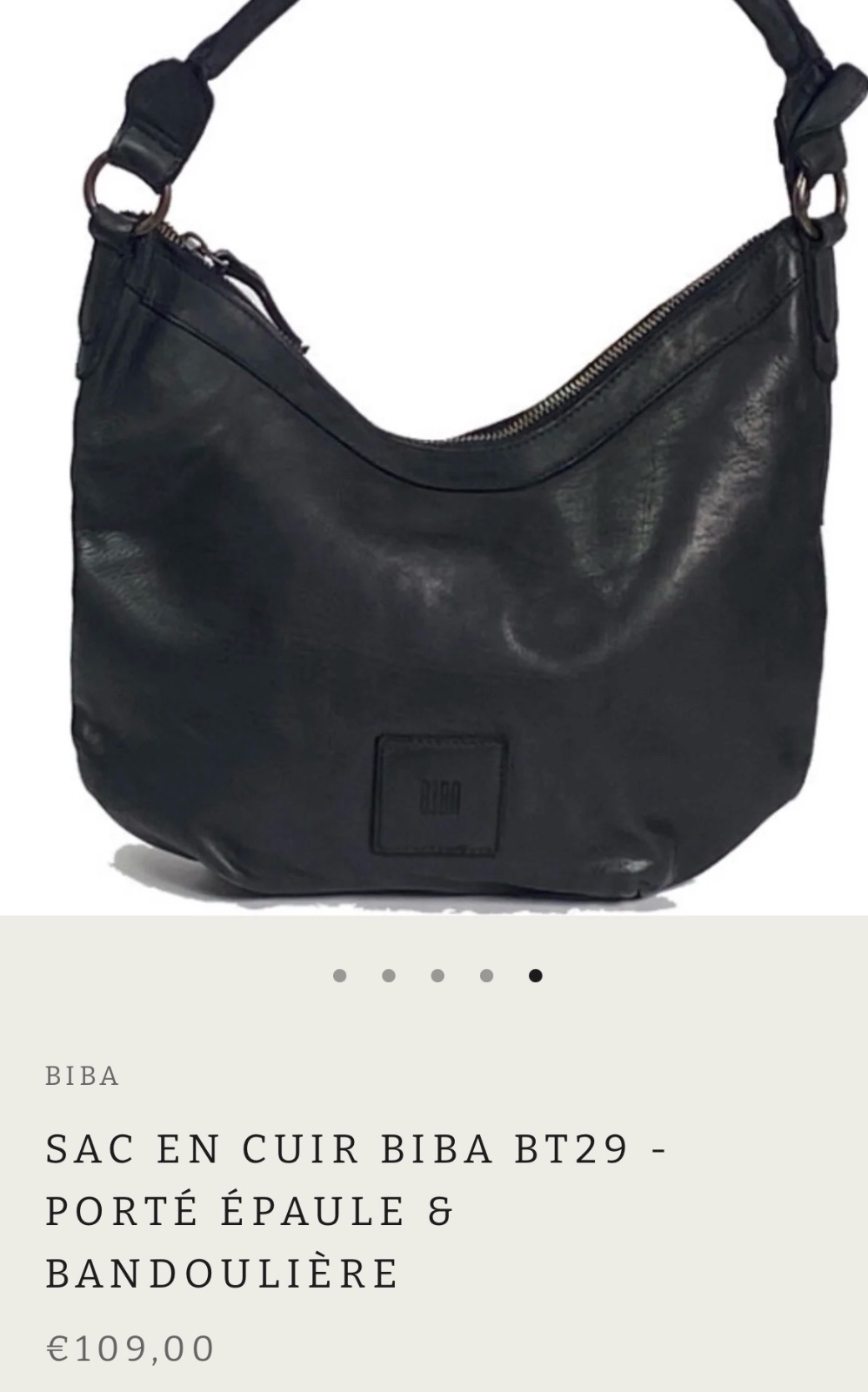 Sac noir en cuir 