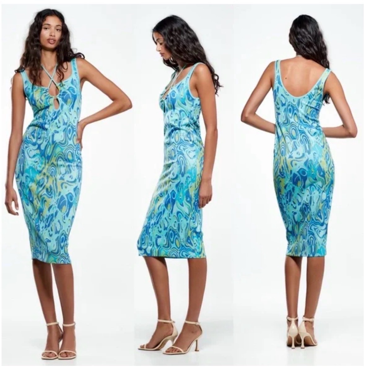BNWT ZARA JACQUARD DRESS SZ MEDIUM NWT Zara