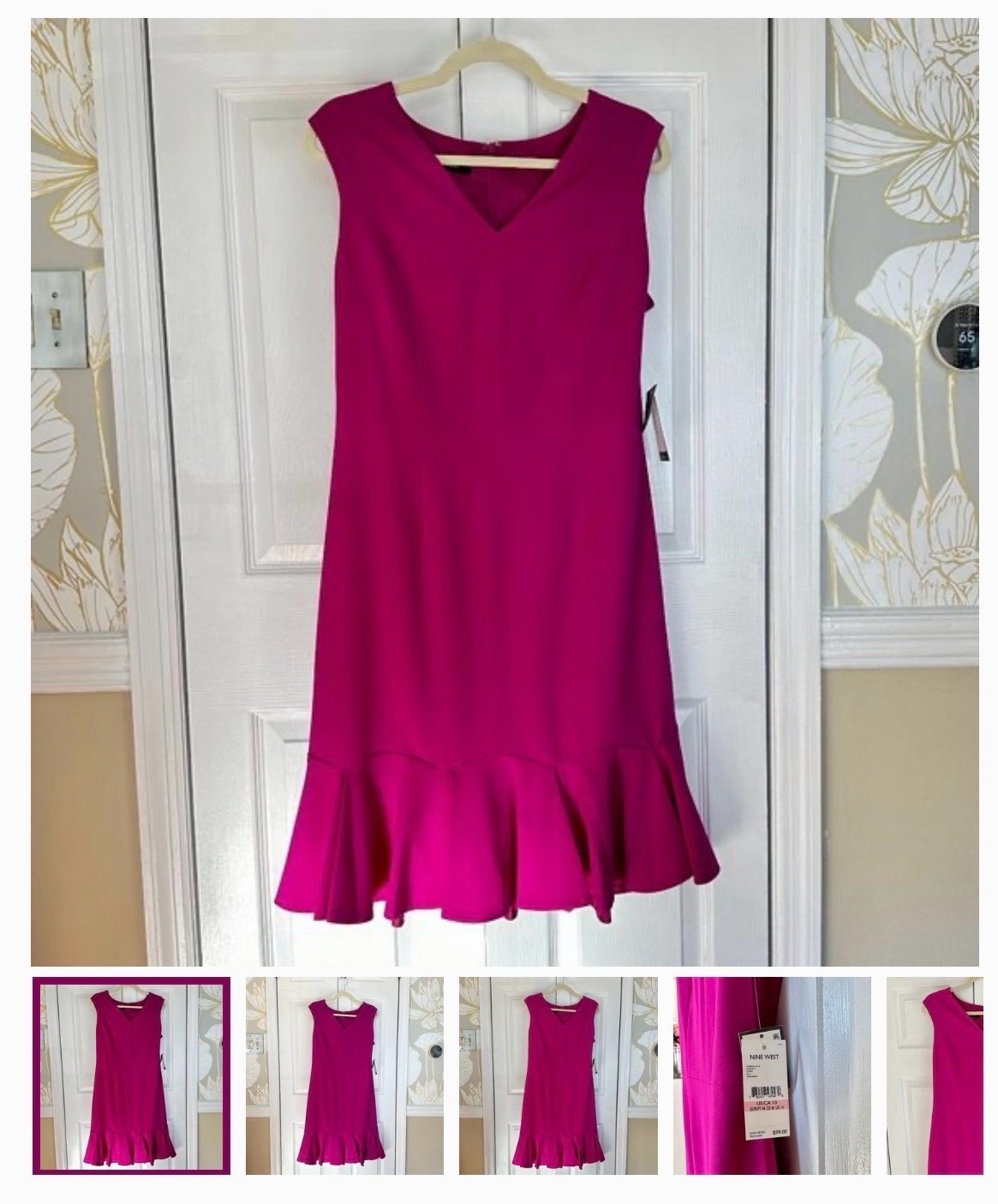 NWT Nine West Size 10 Magenta Dress NWT Nine West