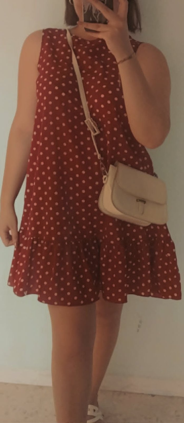 Robe polka dot rouge 