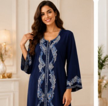 Caftan bleu marine taille L/XL