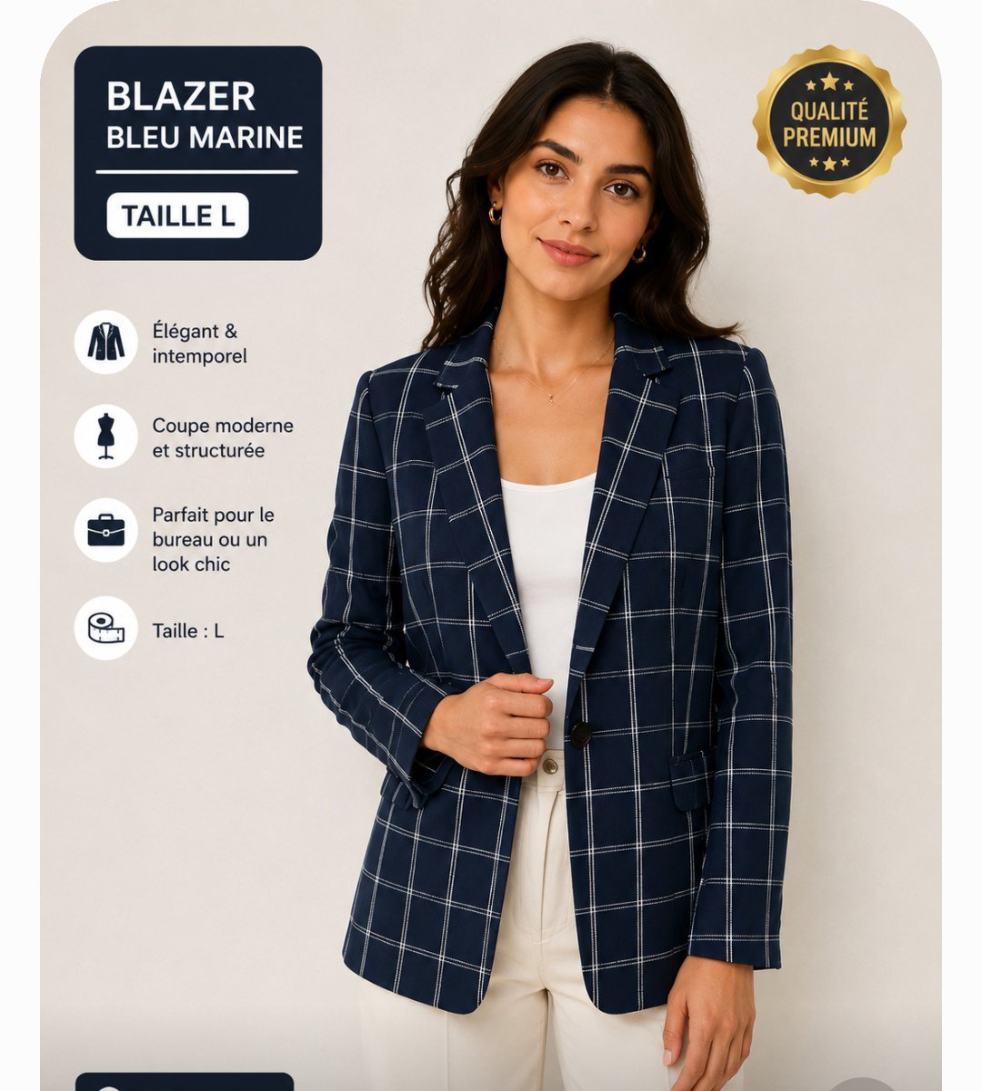 Blazer bleu marine taille M/L