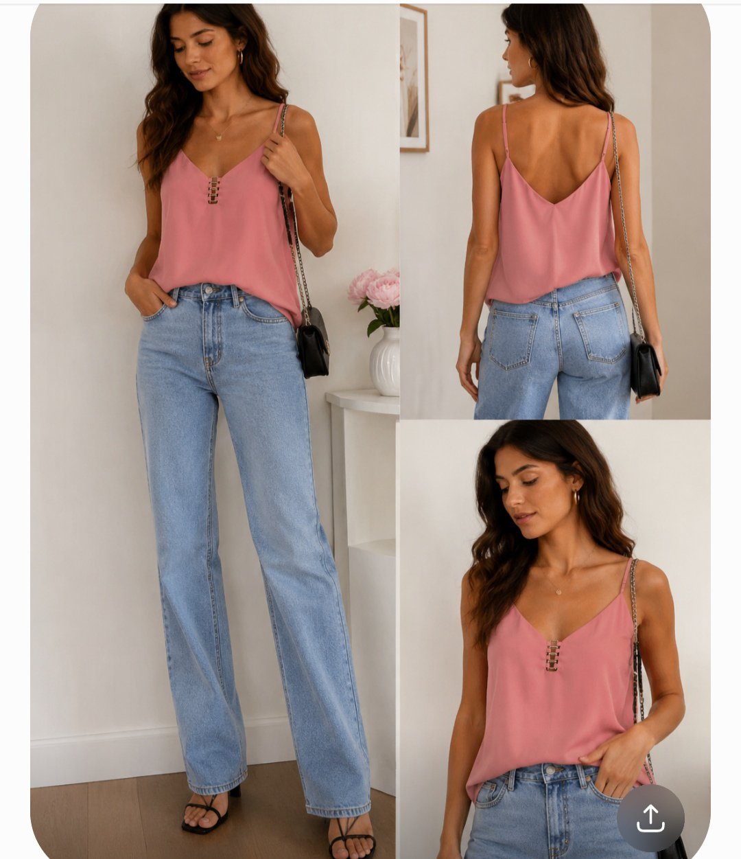 Bretelle rose taille M