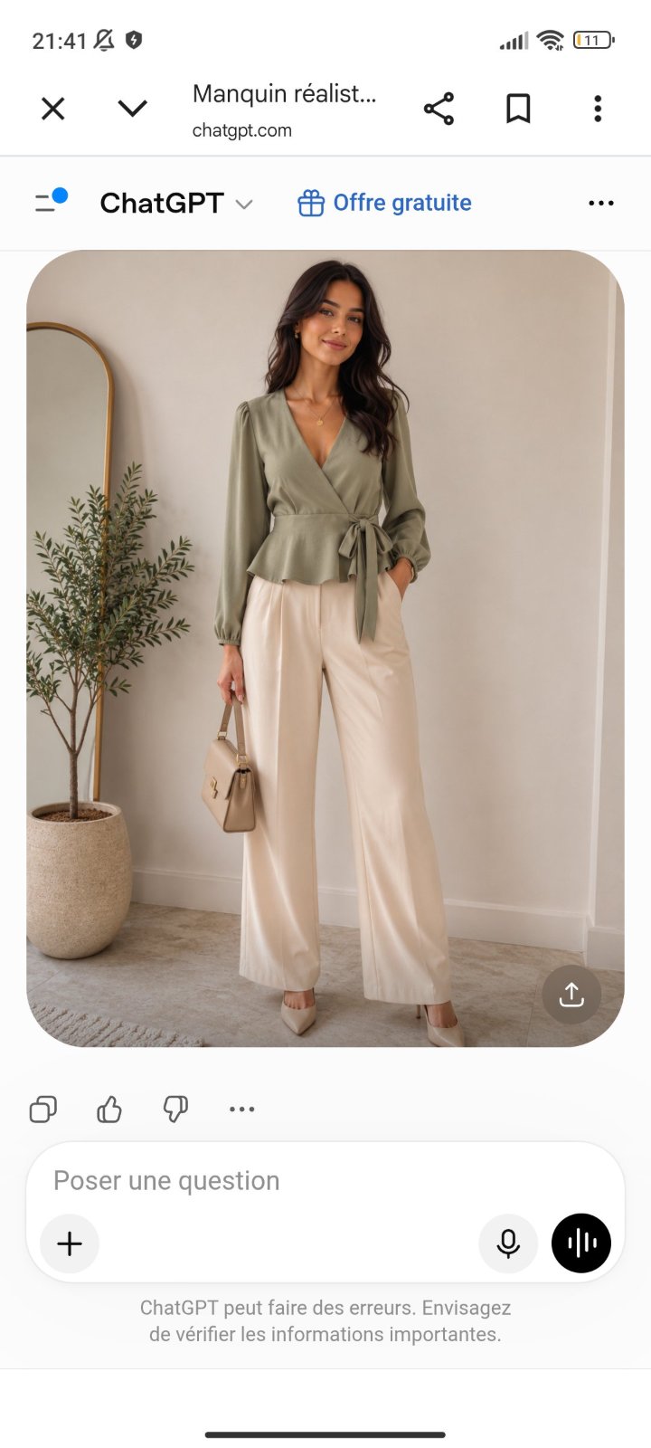 Chemise verte 