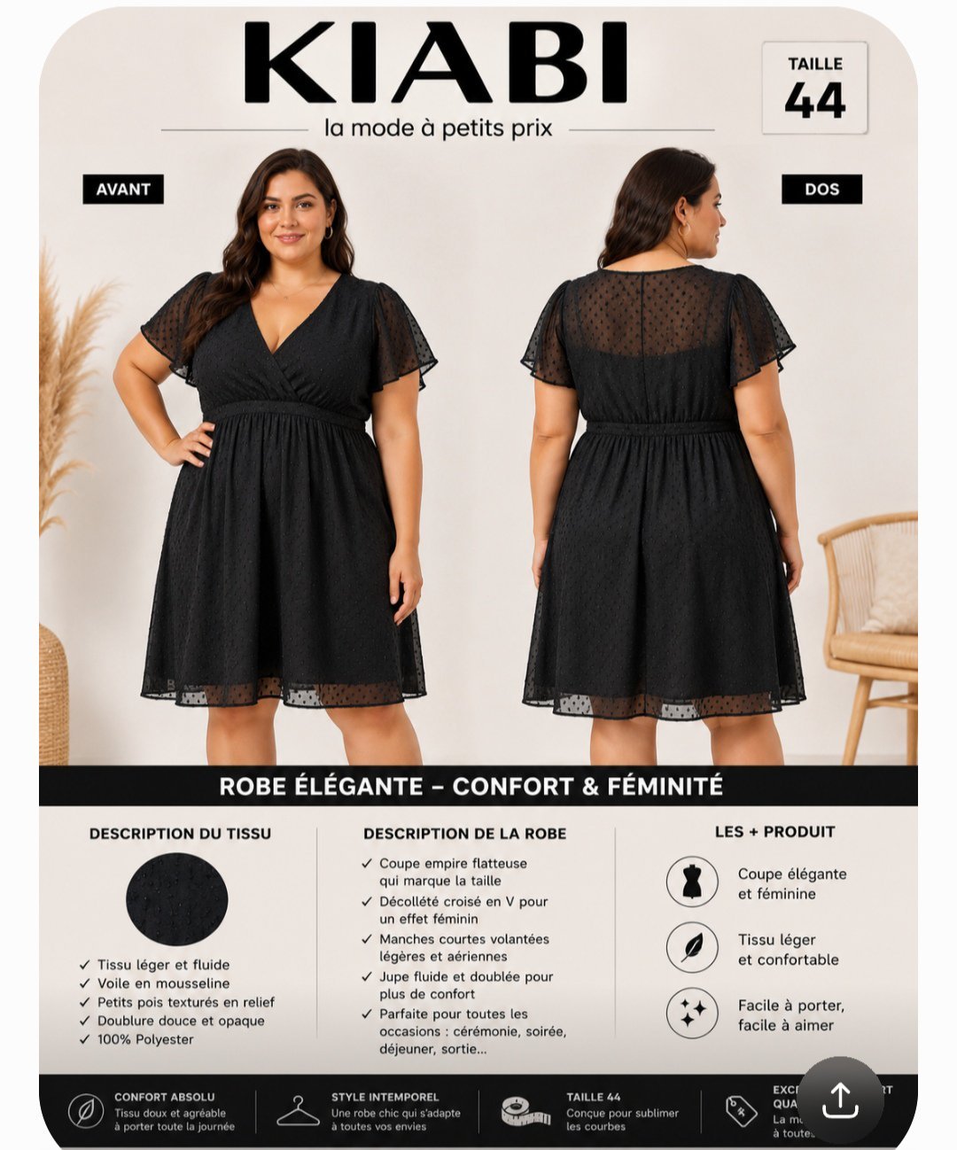 Robe noire taille 44