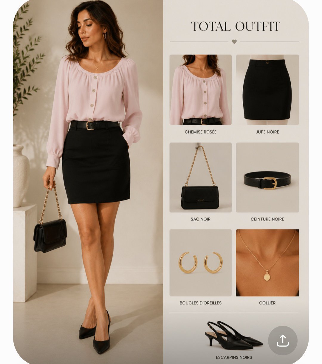 Chemise rose taille M