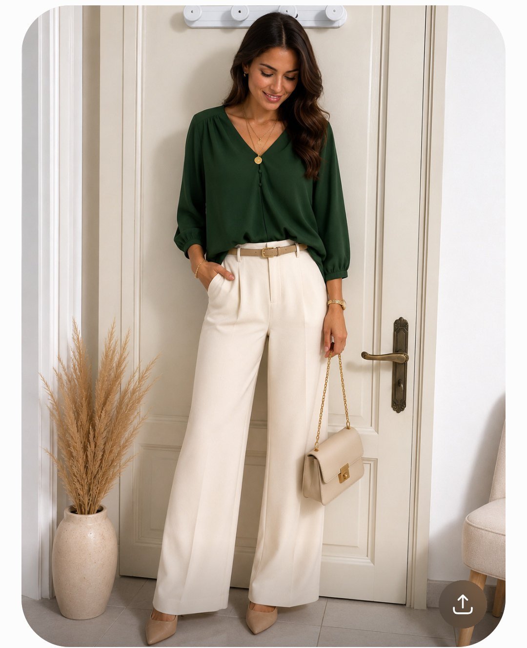 Chemise verte de la marque vero moda 