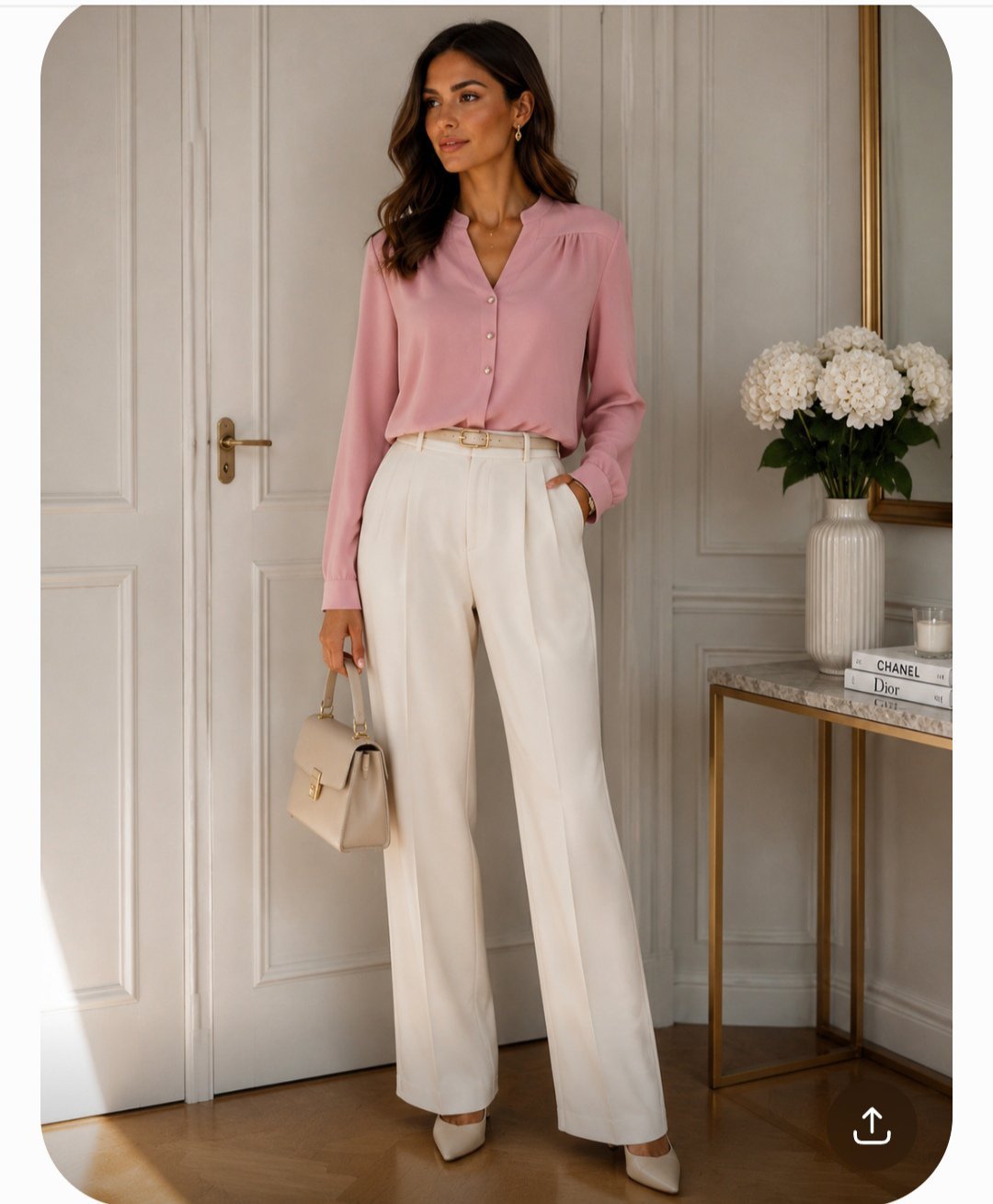 Chemise rose 
