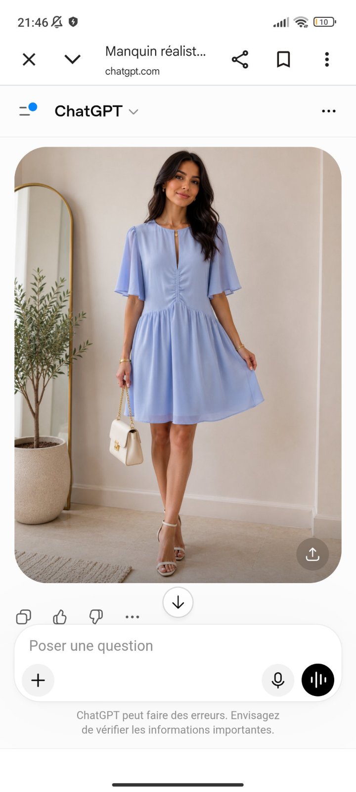 Robe bleu ciel 