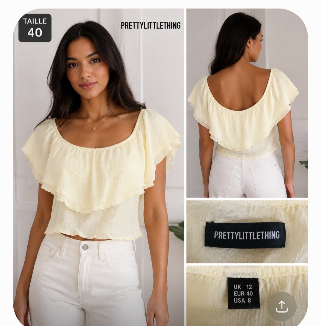 Chemise jaune pastel taille 40